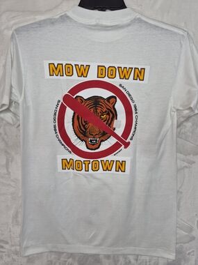 Vintage 1984 San Diego Padres Mow Down Motown T-Shirt Single Stitch
